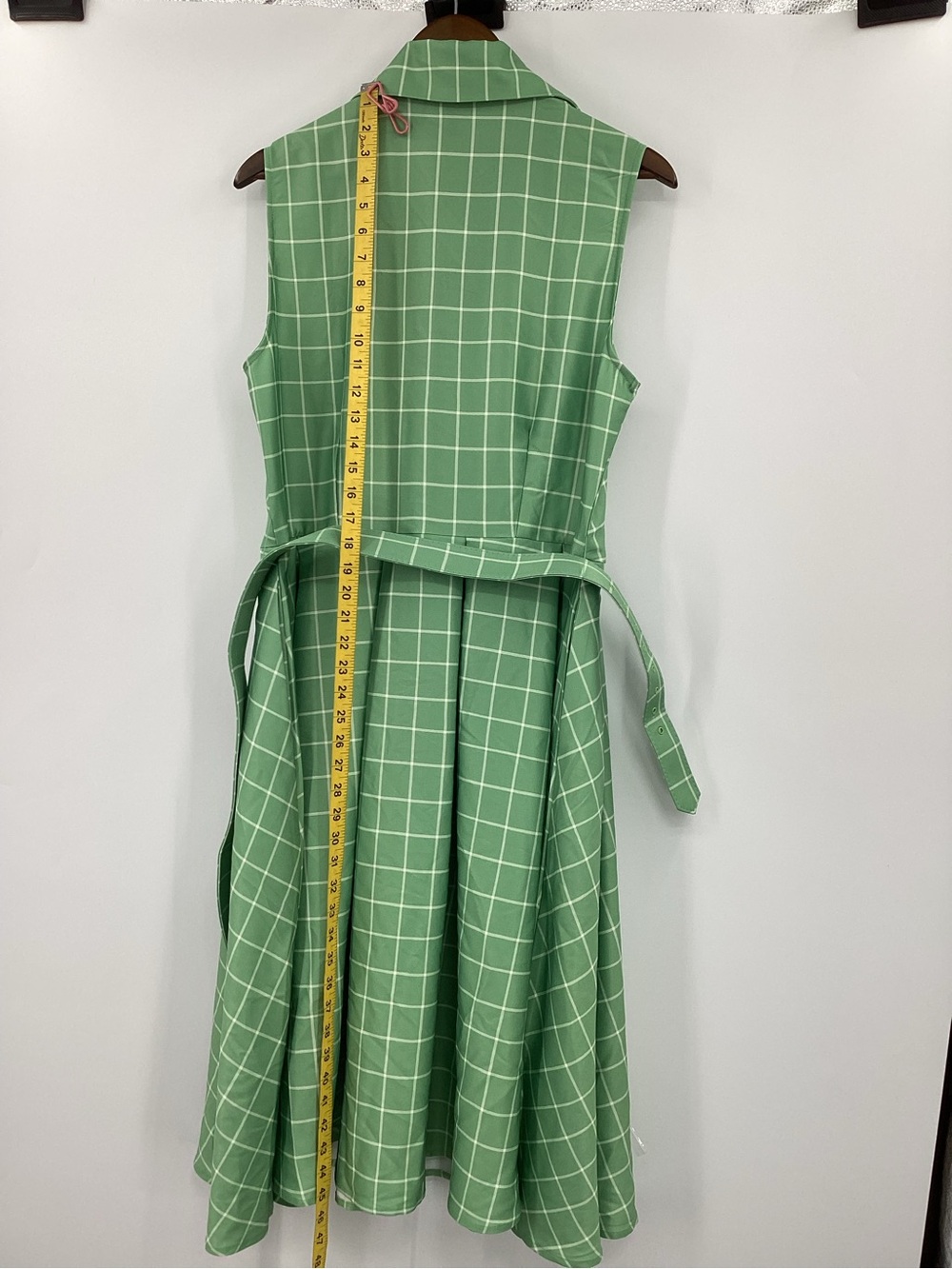 Disney Winnie the Pooh Unique Vintage Green Plaid Dress - Picture 10 of 14